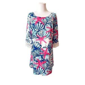 Lilly Pulitzer She She Shells Harbour Tunic Dress Starfish Beachy sz LARGE